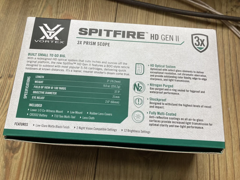 Vortex SptiFire HD Gen II x3